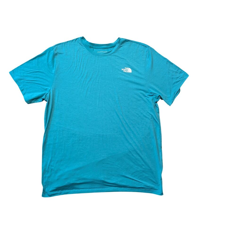 The North Face Men's 24/7 T-Shirt Polyester Quick Dry Teal Blue Size L